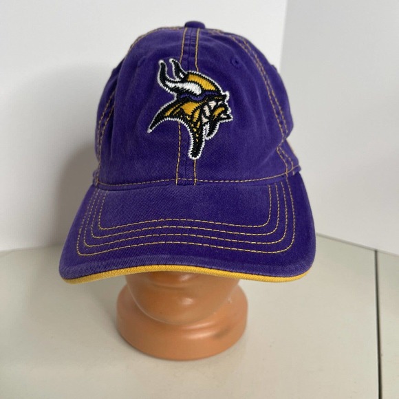 Reebok Other - NFL Reebok Minnesota Vikings Reebok Purple Yellow Stitch Hat Cap Authentic